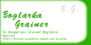 boglarka grainer business card